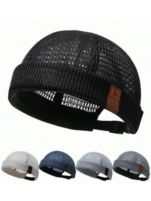 1pc Solid Color Polyester Mesh Cap, Breathable, Suitable For Outdoor Sports And Daily Wear. Perfect Gift For Father's Day, Teacher's Day And Birthday - Multicolor - View 13