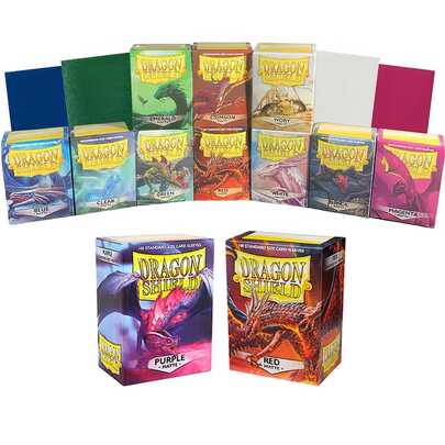 100 pezzi Buste per carte Dragon Shield Standard Opache 66x91mm, Multicolore, Adatte per MTG/PKM TCG/PTCG Star Cards, Protezione per carte da gioco