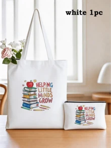 5pcs Best Teacher Theme Zipper Pouch Express Gratitude And Love Makeup Bag Various Snack Small Storage Bag Portable Multi-Functional Storage Bag Teacher Travel Storage Gift Thanksgiving Christmas Birthday Teacher's Day Back To School Graduation Gift - Multicolor - View 77