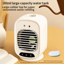 Portable Mini Air Cooler, 3-Speed Speed Personal Water-Cooled Air Cooler, Small Personal Air Conditioner, Personal Cooling Fan, USB Power Supply, Suitable For Office/Bedroom/Outdoor Personal Cooling Fan, Silent Operation. Rotating Shaking Head - Multicolor - View 7
