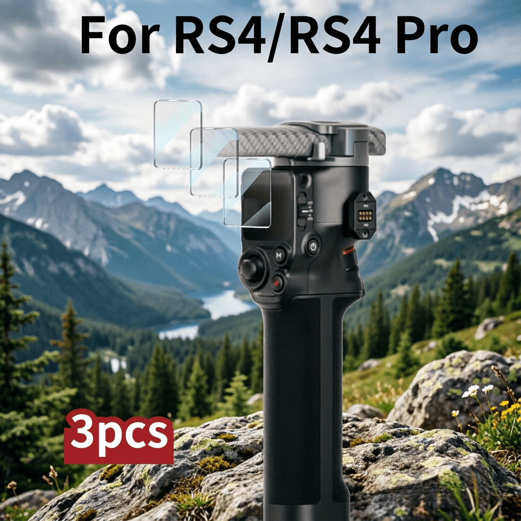 3pcs/Pack, Compatible With DJI RS4/RS4 Pro Screen Protector, Full Coverage, Bubble-Free, Tempered Glass Material, Transparent Color, 9H High Hardness Anti-Scratch, Ultra-Clear Display, Anti-Fingerprint Coating.