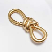 1pc Twisted Knot Bag Charm Keychain, D-Ring Keychain - High Quality Luxury Handbag Accessory, Perfect For Adding Style To Your Bag, Daily Use - Silver - View 11