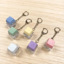 2026-1pc Single Stress Relief Button Keychain - Clicker, Stress Relief Toy, Leisure Entertainment, Fingertip Toy, Adult Stress Relief, Emotional Healing, Office Procrastination - ABS Material - Office Stress Relief, Suitable For Backpack Handbag Decoration Gift, Perfect Birthday Gift For Friends, Birthday Gift - Holiday Gift - Perfect Gift - Gift - Multicolor - View 7