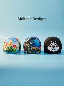 Topi Renang Poliester Unisex Dewasa Pria Wanita Cepat Kering Bernapas Elastis Kain Lembut Topi Renang Anti Selip Ringan Nyaman Topi Mandi Portabel Untuk Kolam Renang Latihan Menyelam Pantai Spa Olahraga Air - MultiWarna - View 9