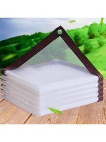 1pc Thickened Waterproof Transparent Tarp - Windproof Garden Transparent Polyethylene Tarp With Grommets, Suitable For Snow Protection, PVC Tarp For Winter Window Protection And Winter Snow And Water Protection. Greenhouse, Awning. - A - View 1
