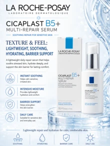 La Roche Posay La Roche-Posay Nuevo Suero Multi-Reparador (Tamaño Completo 30ml/Muestra 7.5ml), Hidratación Profunda de Larga Duración, Repara la Piel Dañada y Reduce el Enrojecimiento, Apto para Todo Tipo de Piel - Esencia Super B5 - Ver 8
