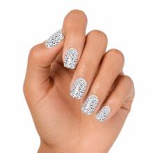 Finger Queen Short Square False Nails Animal Print Black And White 24pcs Card - Estampado animal negro blanco - Ver 1