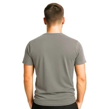 Set Of 2 Men's T-Shirts, 100% Premium Cotton, Printed, Various Colors, New Release - 灰色和黑色 - 查看 3
