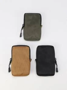 1pc New Multifunctional EDC Small Storage Bag, Portable Outdoor Key Pouch, Card Holder, Earphone & Coin Purse - Multicolor - View 2
