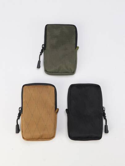1pc New Multifunctional EDC Small Storage Bag, Portable Outdoor Key Pouch, Card Holder, Earphone & Coin Purse