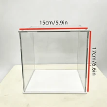 Estuche de exhibición coleccionable, caja de plástico transparente ensamblable, alternativa a los estuches de exhibición de vidrio, para exhibir figuras de acción, almacenamiento y organización del hogar (sujeto a las dimensiones mostradas en las imágenes) - Blanco - Ver 5