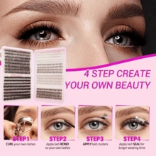 Mixed False Eyelash Set, Upper And Lower Lashes, Various Styles, DIY Eyelash Grafting, Natural Makeup Effect, Gentle Application - View 10