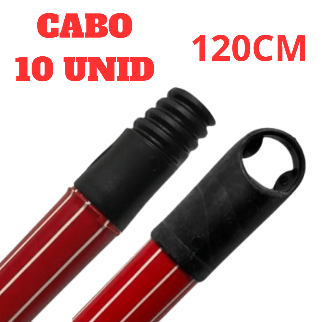 KIT 10 CABOS DE VASSOURA 1,20CM