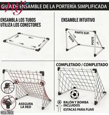 Portable Outdoor Children's Futsal Goal - White - View 5