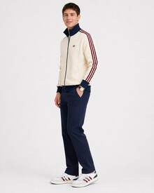 adidas originals WAFFLE TRACK TOP 華夫格運動早春立領拉鍊條紋針織外套 男款 - 杏色 - 查看 6