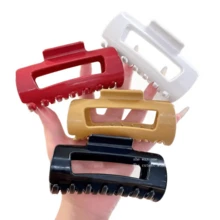 4Pcs/1Pc Soft Hair Clip, A Simple And Versatile Solid-Color Hair Clip That Protects The Back Of The Head. Ideal For Women To Wear In Summer And Fall,Perfect For School, Personal Grooming, Applying Makeup And Other Occasions And Suits All Hair Types - Multicolor - View 6