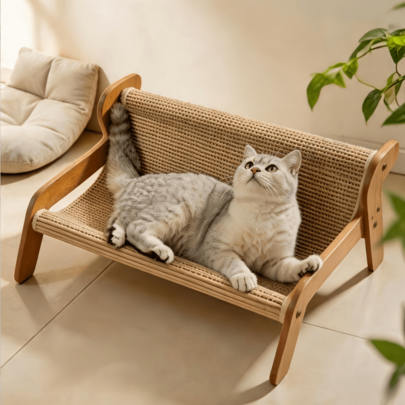3-In-1 Cat Hammock Sofa Scratching Board And Scratching Post, Large Durable Sisal Cat Bed House, All-Season Cat Resting And Claw Sharpening Pet Supplies