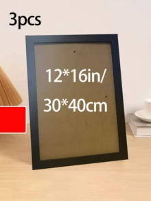 1/3件 12*16英吋/30*40公分 A4、A3黑色相框，適用30*40公分照片，極簡風格，輕量材質，適合臥室、書房、走廊牆面裝飾，A3、A4證書框 - 黑色 - 查看 16