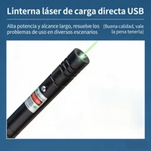 Portable USB Rechargeable Laser Pointer, Visible Light Laser Pointer With Strap Ideal For Presentations, Classes, Exhibitions, Models, Maps And Training - Green color light - View 3