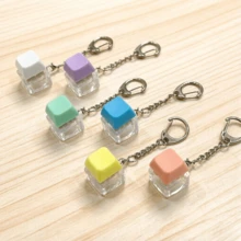 2026-1pc Single Stress Relief Button Keychain - Clicker, Stress Relief Toy, Leisure Entertainment, Fingertip Toy, Adult Stress Relief, Emotional Healing, Office Procrastination - ABS Material - Office Stress Relief, Suitable For Backpack Handbag Decoration Gift, Perfect Birthday Gift For Friends, Birthday Gift - Holiday Gift - Perfect Gift - Gift - Multicolor - View 6