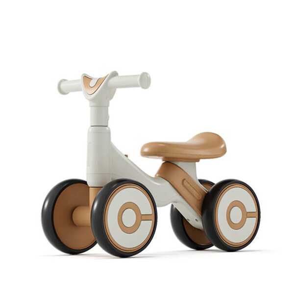 1-3 Years Old Toddler Balance Bike, 4 Wheel Anti-Rollover Kids Scooter, Multifunctional Baby Learning Walker, Stable Toddler Riding Toy For Indoor Outdoor Early Development