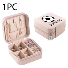 1pc World Cup Custom Soccer Jewelry Box – Personalized Name, UV Print, Zipper Closure, Perfect Fan Gift Souvenir - A11 - World Cup Football - View 10