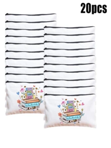 5pcs Best Teacher Theme Zipper Pouch Express Gratitude And Love Makeup Bag Various Snack Small Storage Bag Portable Multi-Functional Storage Bag Teacher Travel Storage Gift Thanksgiving Christmas Birthday Teacher's Day Back To School Graduation Gift - Multicolor - View 62