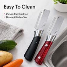 2-In-1 Stainless Steel Vegetable Peeler & Bottle Opener, Multifunction Manual Kitchen Peeling Tool For Potatoes, Carrots, Fruits & Vegetables, Ergonomic Handle Kitchen Gadget - Multicolor - View 10