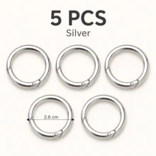 5/10/20pcs Alloy Spring Snap Hook One-Touch Open/Close Anti-Loss Keychain Clip, Outdoor Camping Backpack Hanging Ornament, Wear-Resistant Rust-Proof Metal Quick Hook - Multicolor - View 8