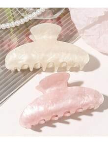 2 kẹp tóc họa tiết vân đá cẩm thạch phù hợp đeo hàng ngày - Nhiều màu - Xem 5