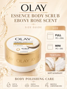 OLAY 身體磨砂膏（正裝 235g、試用裝 20g）玫瑰與檀香調，溫和去角質，滋養肌膚，改善暗沉膚色，適合所有膚質 - 烏木玫瑰香 - 查看 2