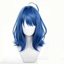 Makeine: Too Many Losing Heroines! - Anna Yanami Cosplay假髮 藍色頭皮 中長髮 耐熱材質 逼真頭皮設計 適合萬聖節、嘉年華、日常裝扮 - 寶藍色 - 查看 2