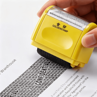 1-Piece Privacy Roller Stamp - Anti-Information Leakage Security Stamp - Courier Package Address Concealer - Confidential Information Cover-Up Tool, Available In 2 Sizes & Multiple Colors