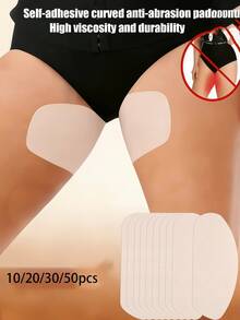 10/20/30/50pcs Thigh Chafing Pads & Nipple Covers Combo, Invisible Skin-Friendly Self-Adhesive Pads, Anti-Chafing, No-Show Under Clothing - Multicolor - View 1