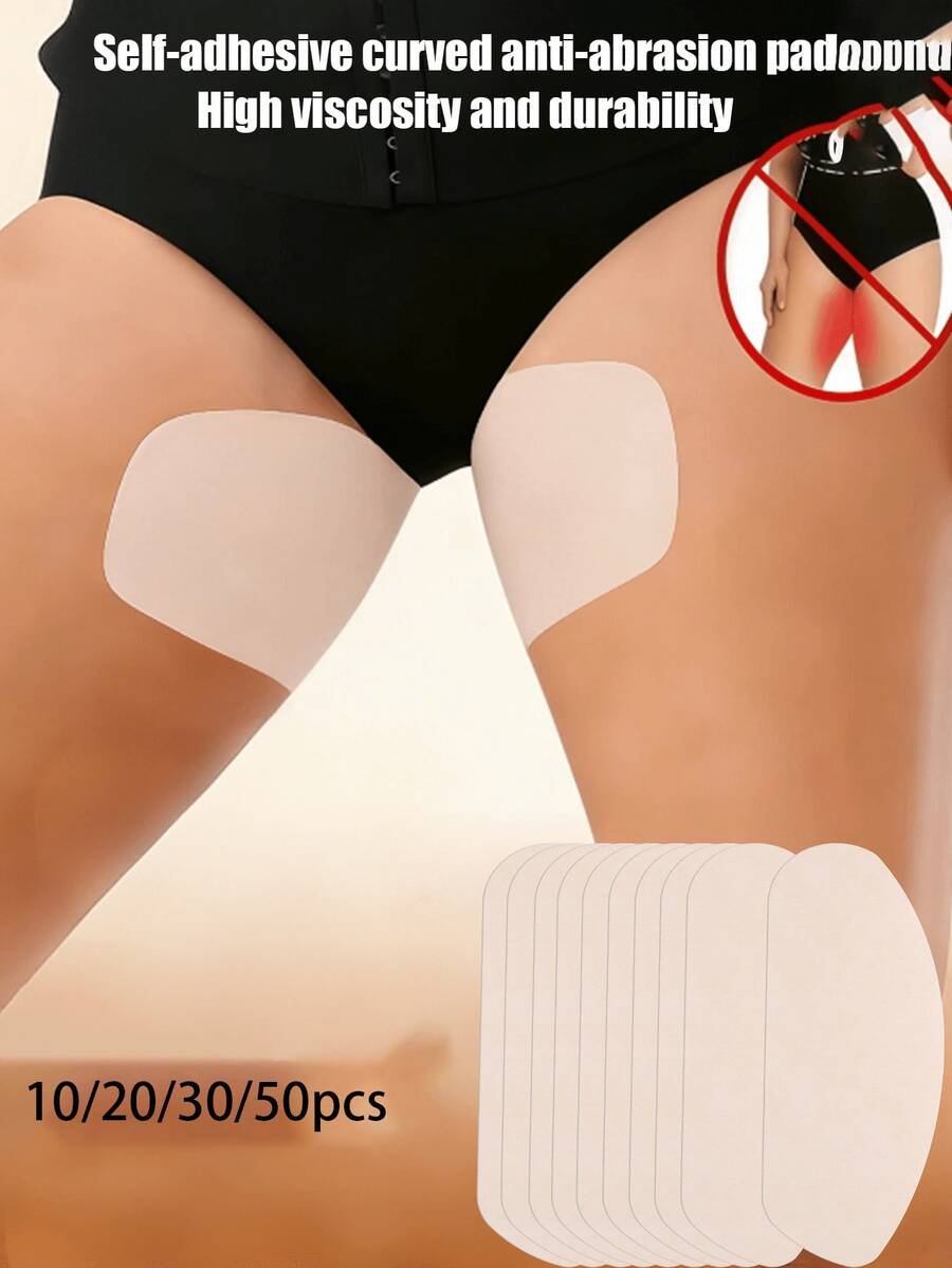 10/20/30/50pcs Thigh Chafing Pads & Nipple Covers Combo, Invisible Skin-Friendly Self-Adhesive Pads, Anti-Chafing, No-Show Under Clothing - Multicolor - View 1