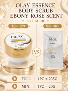 OLAY 身體磨砂膏（正裝 235g、試用裝 20g）玫瑰與檀香調，溫和去角質，滋養肌膚，改善暗沉膚色，適合所有膚質 - 烏木玫瑰香 - 查看 4
