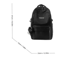 LECEY Mochila de gran capacidad para estudiantes de secundaria, preparatoria y universidad para mujeres - Negro - Ver 7