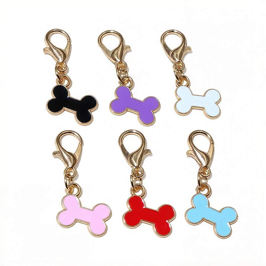 10 buah Liontin Tulang Enamel dengan Pengait Lobster untuk Gantungan Kunci Kalung Gelang Aksesoris Pembuatan Perhiasan DIY - tulang - View 1