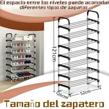 5/6/8 Tier Shoe Rack Organizer, Stainless Steel Rack - Simple And Easy To Assemble Shoe Organizer - Clothes Organizer Furniture With Straps - Shoe Rack With Clothes And Hat Racks - The Ultimate Solution For Clothes And Shoe Organization - Black - View 5
