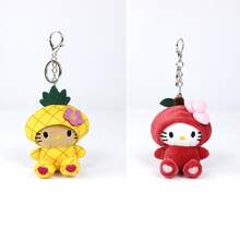 1pc Apple Kids Plush Doll Pineapple KT Plush Pendant Keychain Backpack Accessory Birthday Gift Valentine's Day Gift Souvenir - Multicolor - View 1