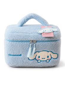 Miniso Sanrio 4 Styles Fluffy Teddy Makeup Case, Hello Kitty Kuromi Cinnamoroll My Melody Embroidered Cosmetic Box With Handle. Large Storage For Skincare & Makeup. Ideal For Halloween Prep, Thanksgiving Travel, Christmas Gift For Girls. - Multicolor - View 8