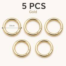 5/10/20pcs Alloy Spring Snap Hook One-Touch Open/Close Anti-Loss Keychain Clip, Outdoor Camping Backpack Hanging Ornament, Wear-Resistant Rust-Proof Metal Quick Hook - Multicolor - View 15