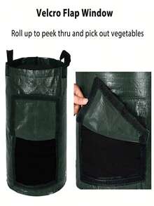 Bean Planting Bag, Durable Fabric Garden Pot With Lid And Handle, Spring Planting Bag, Plant Growth Bag, Potato Vegetable Plant Cultivation Planting Bucket With Door - Multicolor - View 10