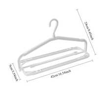 6pcs/Set, 42cm*24cm*9cm/16.54in*9.45in*3.54in, Expandable Non-Slip Clothes Drying Rack, Multi-Functional Hanging Rack, Suitable For Home Balcony Drying Blankets, Bed Sheets And Bath Towels. - White - View 7
