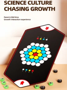 Curved Ball Magnetic Battle Game, Dual-Player Physical Launching Board Game, Interactive Party Entertainment Prop To Enhance Party Atmosphere And Christmas Carnival, Used For Logic Thinking, Strategic Thinking And Concentration Training, Educational Tabletop Game, Holiday Party Parent-Child Interactive Game, Suitable For Boys And Girls, Halloween, Christmas, Birthday Holiday Gift - Multicolor - View 7