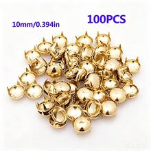 50/100pcs/Pack Metal Rivets Round 4-Prong Rivets Silver Leather Rivets Clothing Accessories Bag DIY - F - View 11