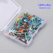 120/240入 多色隨機小安全針 19mm/0.75in 黑色散裝安全針，適用衣物製作、縫紉、珠寶手工、藝術與手工藝，附收納盒 - 多色 - 查看 20