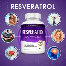 Miriyalyad Resveratrol Supplement 1800 Mg Antioxidant Complex - Highly Potent Natural Trans-Resveratrol Pills For Healthy Aging, Overall Health Support, Immune System, Brain Function, For Men Women, 90 Capsules - 3件 - 查看 3