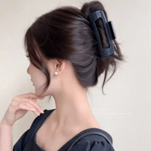 4Pcs/1Pc Soft Hair Clip, A Simple And Versatile Solid-Color Hair Clip That Protects The Back Of The Head. Ideal For Women To Wear In Summer And Fall,Perfect For School, Personal Grooming, Applying Makeup And Other Occasions And Suits All Hair Types - Multicolor - View 2