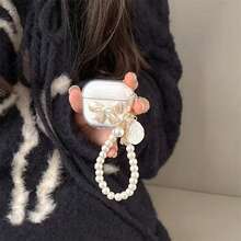 Casing Earphone Kupu-kupu, Casing Earphone Buatan Tangan, Casing Earphone Rantai, Casing Earphone Lucu, Pelindung Lembut untuk AirPods Pro 3, Pelindung Berkilau Cocok untuk AirPods 4/3/Pro/Generasi 1/2/ Pro 2 - Clear - View 4